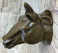 Load image into Gallery viewer, Signed Original Thomas Wall Mount Horse Head Bust Bronze Sculpture Art Deco Sale
