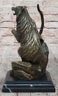 Load image into Gallery viewer, Bear Standing on Boulder Bronze Metal Statue Sculpture Figure on Marble Base - Southlake Paws
