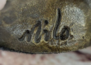 Hot Cast Bronze Bulldog Cute Puppy Pet Original Art Collectible Dog Art