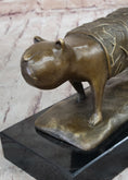 Load image into Gallery viewer, Fernando Botero Skinny Cat Bronze Abstract Modern Art Sculpture Statue Decor 7" x 11"
