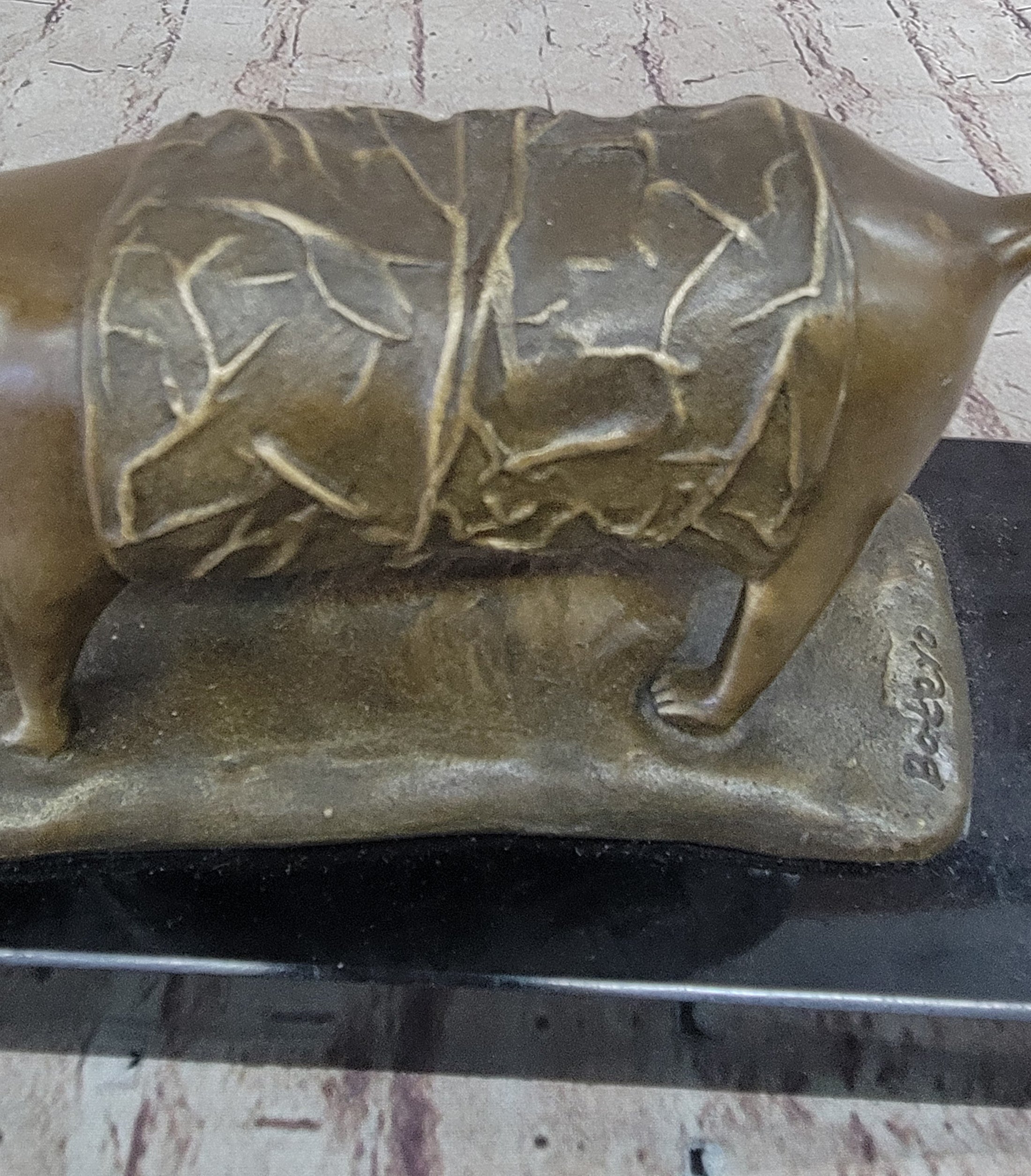 Fernando Botero Skinny Cat Bronze Abstract Modern Art Sculpture Statue Decor 7" x 11"