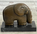 Load image into Gallery viewer, Modern Art Abstract Elephant Bronze Sculpture Statue Signed Dali on Marble Base
