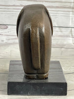 Modern Art Abstract Elephant Bronze Sculpture Statue Signed Dali on Marble Base