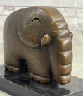 Load image into Gallery viewer, Modern Art Abstract Elephant Bronze Sculpture Statue Signed Dali on Marble Base
