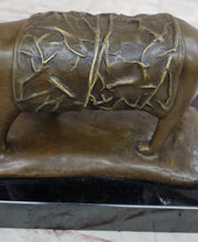 Bronze Metal Cat Sculpture Statue Figure on Marble Base after Fernando Botero