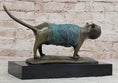 Load image into Gallery viewer, Special Patina Chubby Cat Feline by Botero Genuine Bronze Sculpture Figurine
