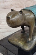 Load image into Gallery viewer, Special Patina Chubby Cat Feline by Botero Genuine Bronze Sculpture Figurine
