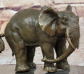 Load image into Gallery viewer, Mother and Child Elephant & Calf Barye Bronze Sculpture on Marble Base
