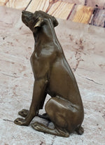 Seated Bronze Hunting Dog – Detailed Canine Sculpture for Animal Lovers