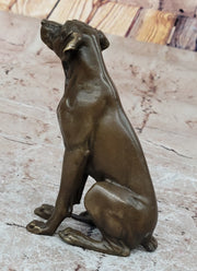 Seated Bronze Hunting Dog – Detailed Canine Sculpture for Animal Lovers
