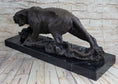 Load image into Gallery viewer, Signed Vienna Bronze Marble Leopard Panther Cat Statue Sculpture Figurine
