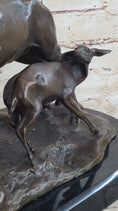 Load image into Gallery viewer, Bronze Marble Statue Elk Deer Caribou Buck Stag Lodge Sculpture Statue
