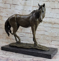 Load image into Gallery viewer, Arabian Horse Mare Hot Cast Bronze Sculpture Statue on Marble Base by PJ Mene
