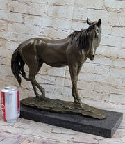 Arabian Horse Mare Hot Cast Bronze Sculpture Statue on Marble Base by PJ Mene