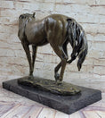 Load image into Gallery viewer, Arabian Horse Mare Hot Cast Bronze Sculpture Statue on Marble Base by PJ Mene
