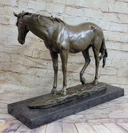 Arabian Horse Mare Hot Cast Bronze Sculpture Statue on Marble Base by PJ Mene