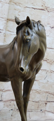 Arabian Horse Mare Hot Cast Bronze Sculpture Statue on Marble Base by PJ Mene