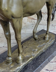 Arabian Horse Mare Hot Cast Bronze Sculpture Statue on Marble Base by PJ Mene