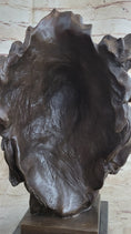 Load image into Gallery viewer, Bust Male Lion 100% Bronze Sculpture Statue Figurine Figure by Milo Art Deco NR
