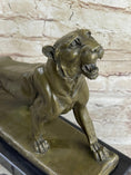 Load image into Gallery viewer, Jaguar Panther Leopard Cougar Big Cat Collector Bronze Marble Statue Art Decor
