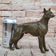 Boxer Dog Bronze Metal Statue Sculpture Collectible Decor Signed Art 8