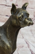 Load image into Gallery viewer, Boxer Dog Bronze Metal Statue Sculpture Collectible Decor Signed Art 8" x 9"
