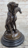 Load image into Gallery viewer, Moigniez Labrador Hunting Dog Duck Bronze Figurine Art Deco Animal Figure Decor

