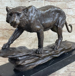 Antoine Louis Barye Antique Reproduction Tiger Bronze Hot Cast Sculpture Figure