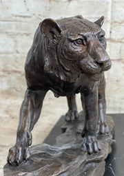 Antoine Louis Barye Antique Reproduction Tiger Bronze Hot Cast Sculpture Figure