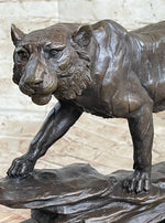 Antoine Louis Barye Antique Reproduction Tiger Bronze Hot Cast Sculpture Figure