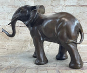 Happy Lucky Elephant Bronze Statue Figure by Barye Sculpture Hot Cast Art Decor