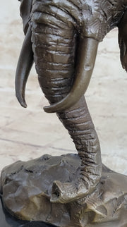 Original Milo Large Elephant Bust Bronze Sculpture Statue Wildlife Safari Decor