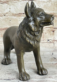 Load image into Gallery viewer, German Shepherd Puppy Dog Bronze Figurine Figure Sculpture Collectible 6" x 9"
