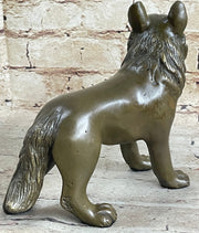 German Shepherd Puppy Dog Bronze Figurine Figure Sculpture Collectible 6