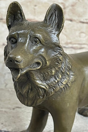 German Shepherd Puppy Dog Bronze Figurine Figure Sculpture Collectible 6