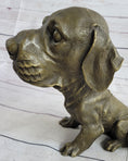 Load image into Gallery viewer, Bobble Head Style Floppy Eared Dog Cute Bronze Statue Sculpture Signed Collectible 9" x 9"
