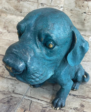 Bobble Head Style Labrador Retriever Puppy Dog Bronze Metal Figure Statue Art