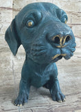Load image into Gallery viewer, Bobble Head Style Labrador Retriever Puppy Dog Bronze Metal Figure Statue Art
