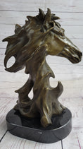 Load image into Gallery viewer, Abstract Horse Bust Bronze Statue Sculpture Modern Art Original Equestrian Decor 12" x 9"
