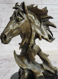 Load image into Gallery viewer, Abstract Horse Bust Bronze Statue Sculpture Modern Art Original Equestrian Decor 12" x 9"
