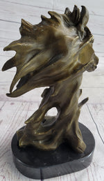 Abstract Horse Bust Bronze Statue Sculpture Modern Art Original Equestrian Decor 12