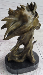 Abstract Horse Bust Bronze Statue Sculpture Modern Art Original Equestrian Decor 12