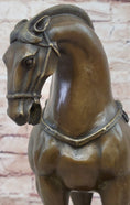 Load image into Gallery viewer, Tang Dynasty Horse Bronze Sculpture Mantle Marble Base Statue Hot Cast Figurine 14" x 12"
