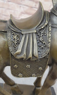 Load image into Gallery viewer, Tang Dynasty Horse Bronze Sculpture Mantle Marble Base Statue Hot Cast Figurine 14" x 12"
