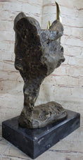 Load image into Gallery viewer, Rhinoceros Rhino Bronze Metal Handmade Statue Sculpture Modern Art 14" x 10"
