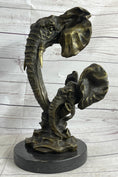 Load image into Gallery viewer, Elephant Family Abstract Bronze Bust Statue Sculpture Head Signed Modern Art 16" x 13"

