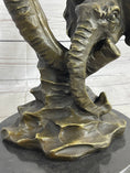 Load image into Gallery viewer, Elephant Family Abstract Bronze Bust Statue Sculpture Head Signed Modern Art 16" x 13"

