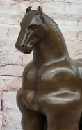 Load image into Gallery viewer, Fernando Botero Trojan Horse Abstract Bronze Statue Sculpture on Marble Base
