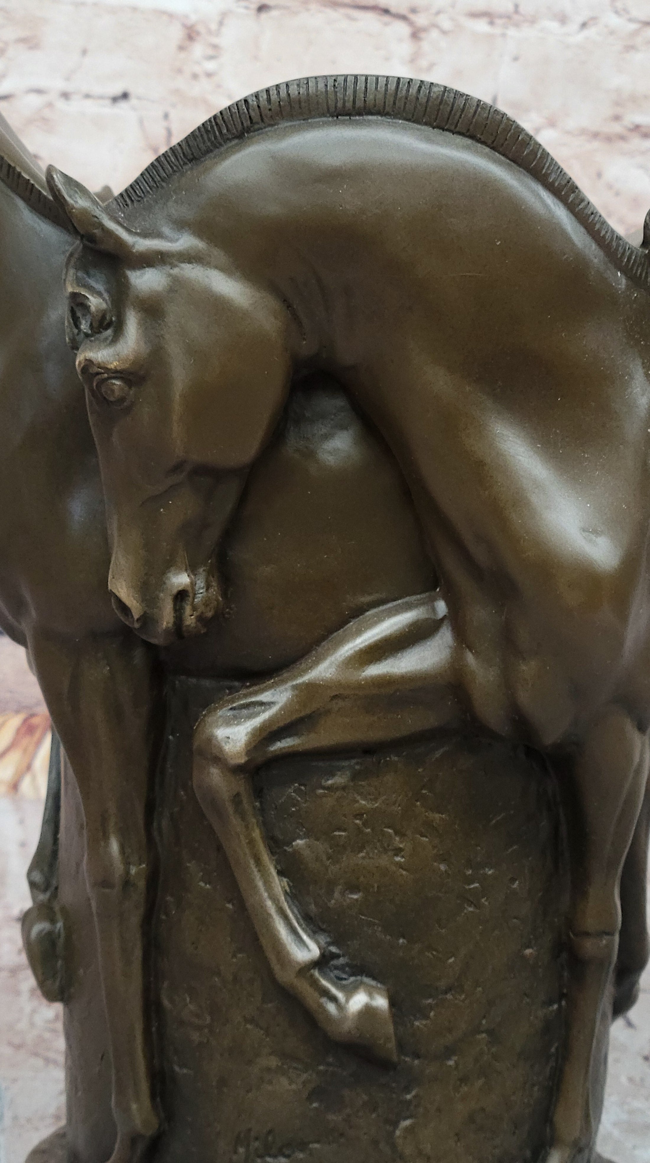 Trophy Horse Centerpiece Hot Cast by Lost Wax Horse Vase Bronze Sculpture Figure