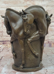 Trophy Horse Centerpiece Hot Cast by Lost Wax Horse Vase Bronze Sculpture Figure